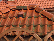 Dachówka przed myciem dachu